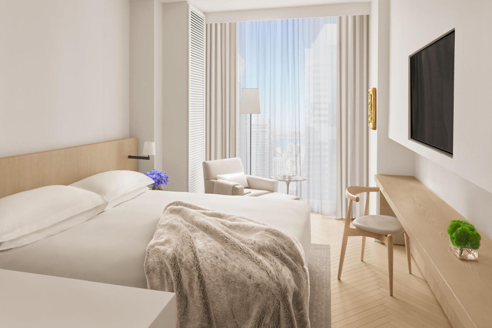 더 타임스 스퀘어 에디션 뉴욕 외부 사진 A bedroom at the hotel